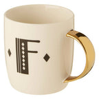 White Monogram Mug F