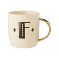 White Monogram Mug F