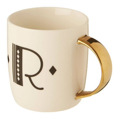 White Monogram Mug R
