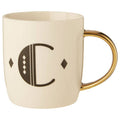White Monogram Mug C