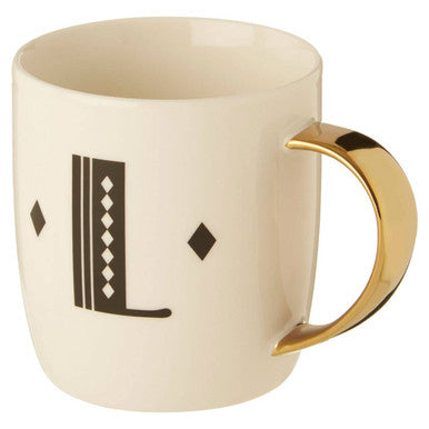 White Monogram Mug L