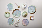 Assorted Pastel Sugar Pot and Creamer