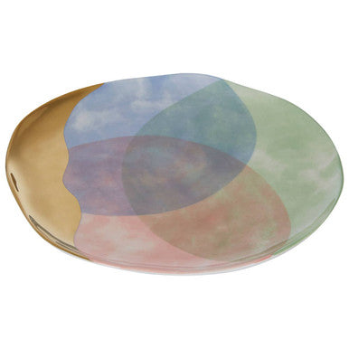 Pastel Hand-Painted Dinner Plate