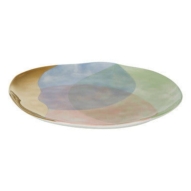 Pastel Hand-Painted Dinner Plate