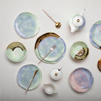 Pastel Hand-Painted Dinner Plate