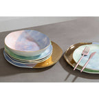 Pastel Hand-Painted Dinner Plate