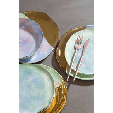 Pastel Hand-Painted Dinner Plate