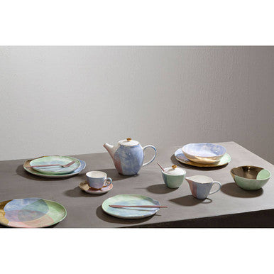 Pastel Hand-Painted Dinner Plate