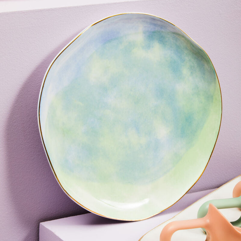 Hand-Painted Gold Rim Side Plate