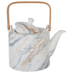 White Marble Effect Teapot