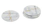 Set of 4 Matte Coasters with Gold Detail