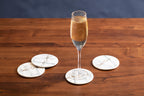 Set of 4 Matte Coasters with Gold Detail