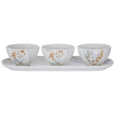 Dip Bowls with Tray Set