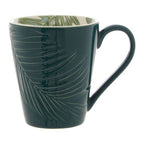 Dark Green Leaf Design Mug