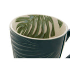 Dark Green Leaf Design Mug