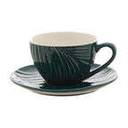 Dark Green Espresso Cup and Saucer