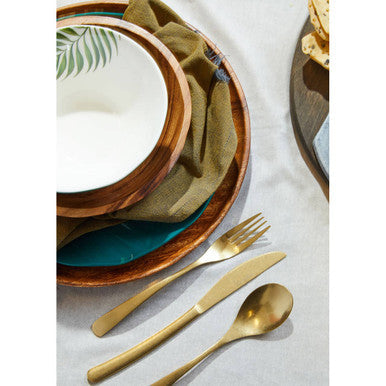 Dark Green Medium Salad Bowl with Leaf Design