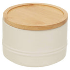Cream Small Stoneware Canister