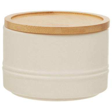Cream Small Stoneware Canister