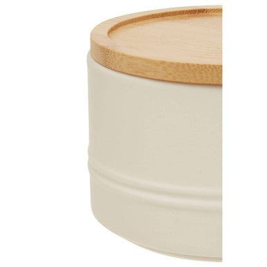 Cream Small Stoneware Canister