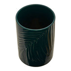 Dark Green Medium Storage Jar with Bamboo Lid
