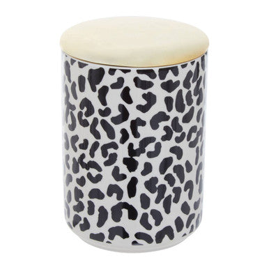 Large Black and White Canister