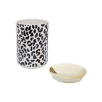 Large Black and White Canister