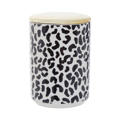 Large Black and White Canister