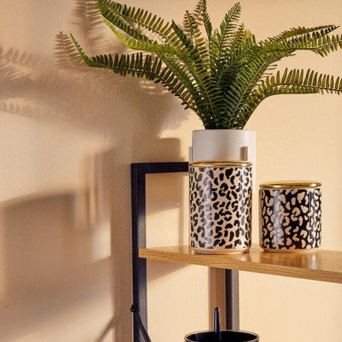 Large Black and White Canister