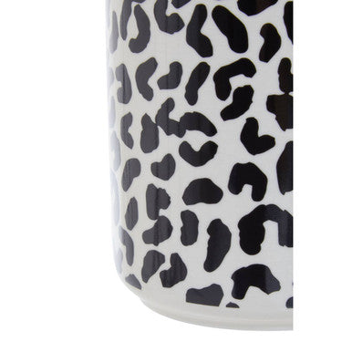 Large Black and White Canister