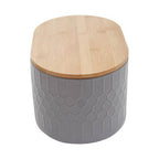Grey Bread Bin In Stoneware