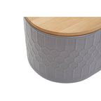 Grey Bread Bin In Stoneware