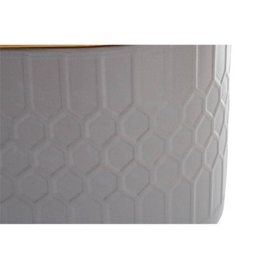 Grey Bread Bin In Stoneware
