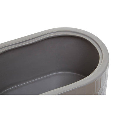 Grey Bread Bin In Stoneware