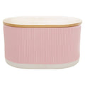 Pink Bread Bin In Stoneware
