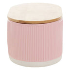 Pink Bread Bin In Stoneware