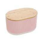 Pink Bread Bin In Stoneware