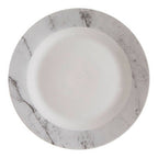 16 Piece White and Grey Marble Effect Dinner Set
