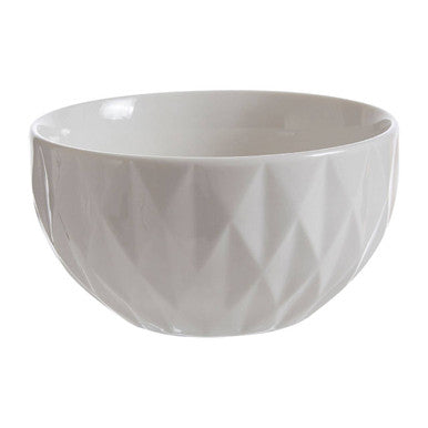 16 Piece White Embossed Dinner Set