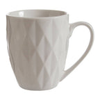 16 Piece White Embossed Dinner Set