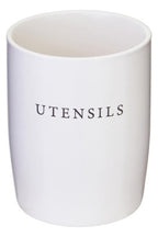 Cream Stoneware Utensil Holder