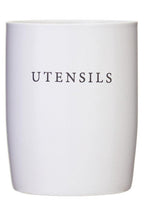 Cream Stoneware Utensil Holder