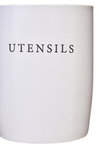 Cream Stoneware Utensil Holder