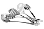 5 Piece Stainless Steel Kitchen Utensils Set with Holder