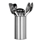 5 Piece Stainless Steel Kitchen Utensils Set with Holder