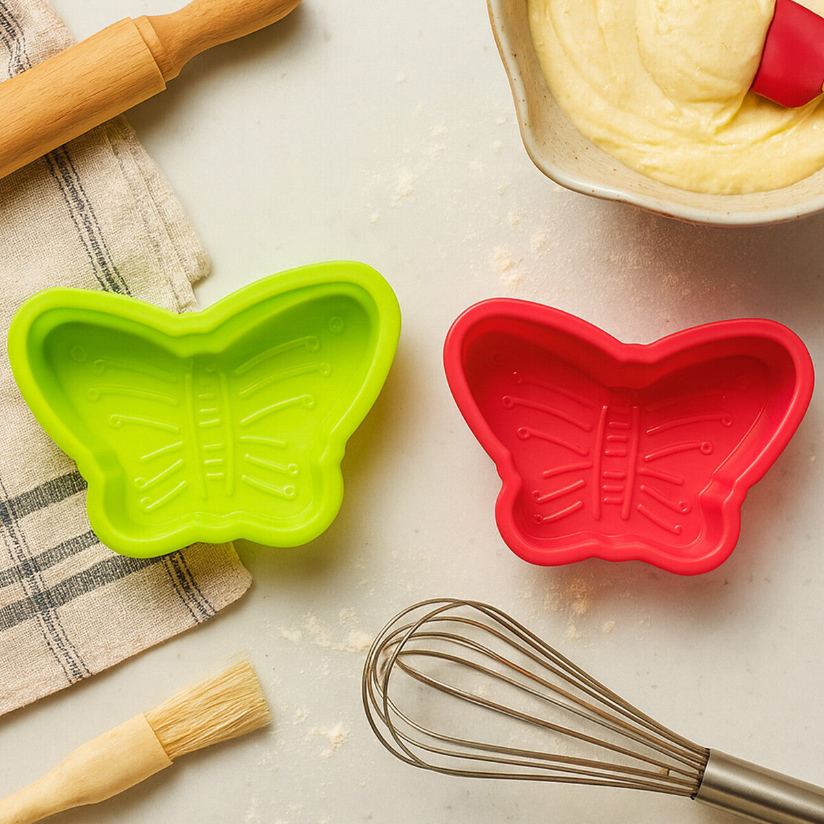 Set of Two Butterflies Cake Moulds