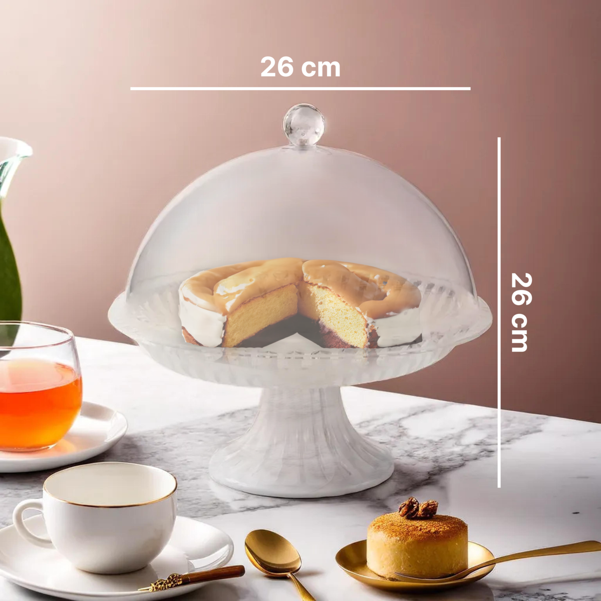 Clear Acrylic Cake Stand with Dome