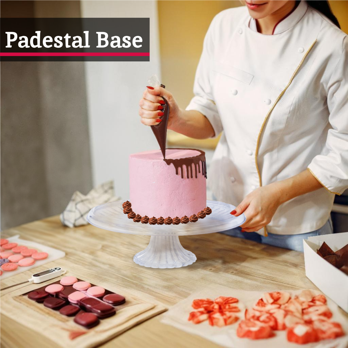 Clear Acrylic Cake Stand with Dome Lid