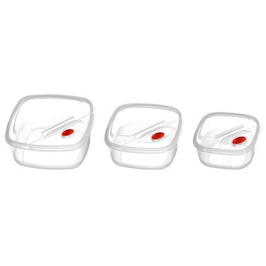 Clear Plastic Storage Containers Set
