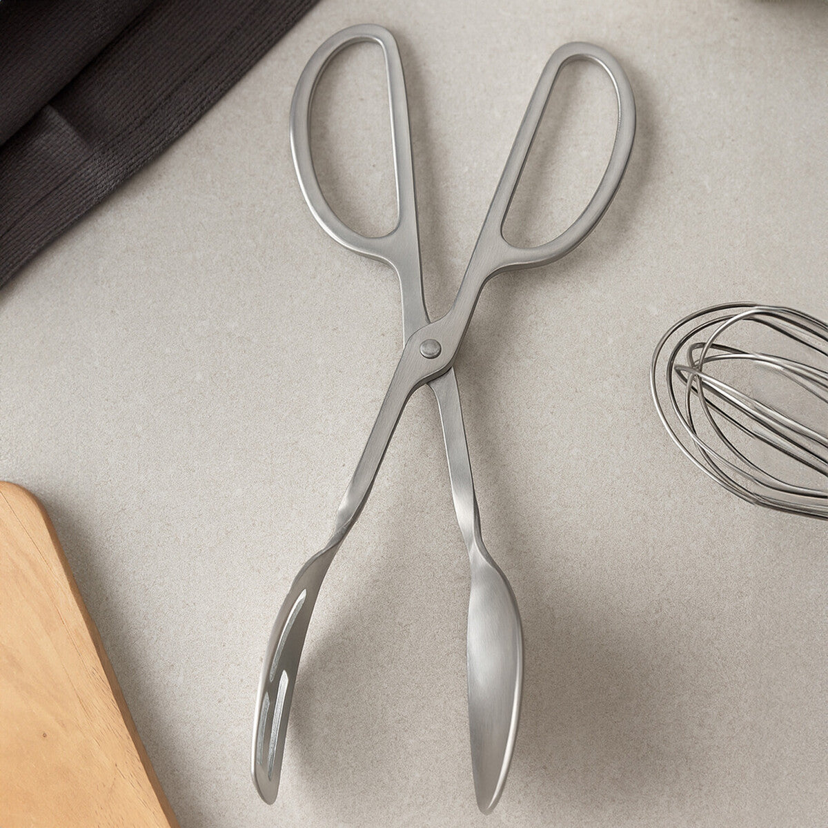 Brushed Stainless Steel Tongs